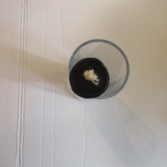 8" Flat sheet Bees Wax Candle. Black w/ Colourful Stars, Organic - Picture 2 of 6